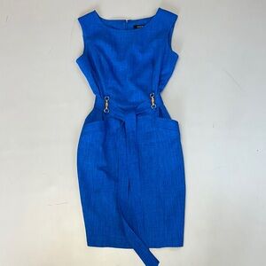 Ellen Tracy Blue Midi Dress